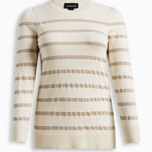 Torrid Striped Crew Neck Sweater